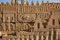 Achaemenid Bas Relief on Side Panels of Staircase to the castle in Persepolis of Shiraz Royalty Free Stock Photo