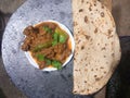 Achar gosht roti lunch dinner meat indian Pakistani food