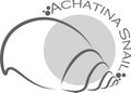 Achatina snail grey silhouette. Snail extract logo design