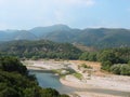 Achelous river in Acarnania and Aetolia Greece Royalty Free Stock Photo