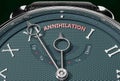 Achieve Annihilation, come close to Annihilation or make it nearer or reach sooner - a watch symbolizing short time between now