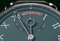 Achieve Autonomy, come close to Autonomy or make it nearer or reach sooner - a watch symbolizing short time between now and