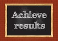 Achieve results blackboard notice Vector illustration