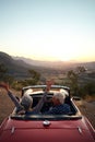 We achieved our retirement goals. a joyful senior couple enjoying a road trip. Royalty Free Stock Photo