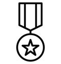 Achievement, award Isolated Vector Icon that can be easily modified or edited Royalty Free Stock Photo