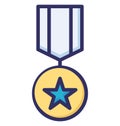 Achievement, award Isolated Vector Icon that can be easily modified or edited Royalty Free Stock Photo