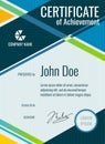 Achievement, award vector certificate design