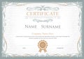 Achievement certificate flourishes vintage vector template