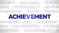 Achievement - Highlighted Concept Buzzwords Royalty Free Stock Photo