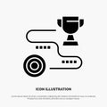 Achievement, Target, Success, Path, Win solid Glyph Icon vector