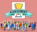 Achievement Trophy Cup Success Graphic Concept Royalty Free Stock Photo