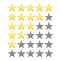 Achievement Vector Stars. For Game And Review Rating. Like Symbol, Succes Sign, Classify Concept, Realistic Element