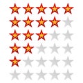 Achievement Vector Stars. For Game And Review Rating. Like Symbol, Succes Sign, Classify Concept, Realistic Element