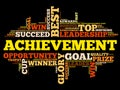 Achievement word cloud Royalty Free Stock Photo