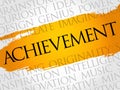 Achievement word cloud collage Royalty Free Stock Photo