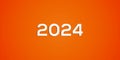 Achievements for the new year 2024 - White numbers on orange background