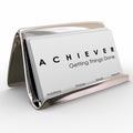 Achiever Getting Things Done Business Card Holder Royalty Free Stock Photo