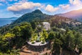 Achilleion palace in Corfu Island, Greece, built by Empress of Austria Elisabeth of Bavaria, also known as Sisi. The Achilleion Royalty Free Stock Photo