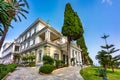 Achilleion palace in Corfu Island, Greece, built by Empress of Austria Elisabeth of Bavaria, also known as Sisi. The Achilleion Royalty Free Stock Photo