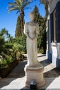 Achilleion palace in Corfu Island, Greece. Statue of Empress of Austria Elisabeth of Bavaria, also known as Sisi Royalty Free Stock Photo