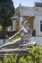 Achilleion statue at Corfu, Greece Royalty Free Stock Photo