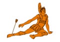 Achilles wounded by an arrow Royalty Free Stock Photo