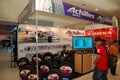 Achilles radial tires booth at Trans Sport Show in Megatrade Hall, Mandaluyong, Philippines