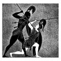 Achilles vintage illustration Royalty Free Stock Photo