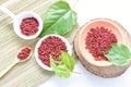 Achiote, annatto, bixin, urucÃÂº or onoto is a natural red pigment for coloring and cooking