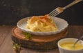 Achma , pie with cheese . Royalty Free Stock Photo