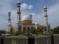 Beautiful view of Achmad Bakrie mosque in Kisaran, North Sumatera, Indonesia Royalty Free Stock Photo