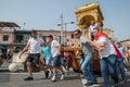 ACI TREZZA, ITALY - JUNE, 24 2014 - San Giovanni traditional parade celebration