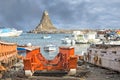 Aci Trezza Sicily Cyclopes Stacks rocks Royalty Free Stock Photo