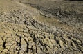 Acid dry earth cracks