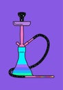 Acid Hookah on the purple background. Vector illustration