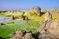 Acid lake and salt deposits of Dallol volcano, Afar region, Danakil, Ethiopia