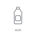 Acid linear icon. Modern outline Acid logo concept on white back Royalty Free Stock Photo
