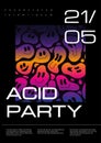 Acid party vector poster