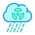 Acid rain color icon vector flat illustration