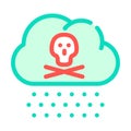 Acid rain color icon vector symbol illustration