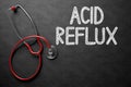 Acid Reflux Concept on Chalkboard. 3D Illustration.