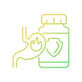 Acid reflux supplements gradient linear vector icon