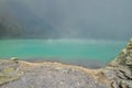 The acid sulphur lake at Kawah Ijen crater