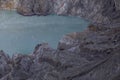 The acid sulphur lake at Kawah Ijen crater