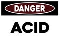 Acid warning sign Royalty Free Stock Photo