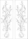 Pot Flower Acid Etching Glass design vector Royalty Free Stock Photo