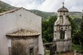 An acient looking facade of the church with breathtaking architectural design. The rustic and damaged construction still looks ama