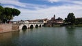 Acient Roman Bridge Over Canal Royalty Free Stock Photo