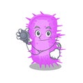 Acinetobacter baumannii in doctor cartoon character with tools Royalty Free Stock Photo