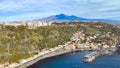 Acireale e Santa Maria la Scala e vulcano Etna vista panoramica dall alto